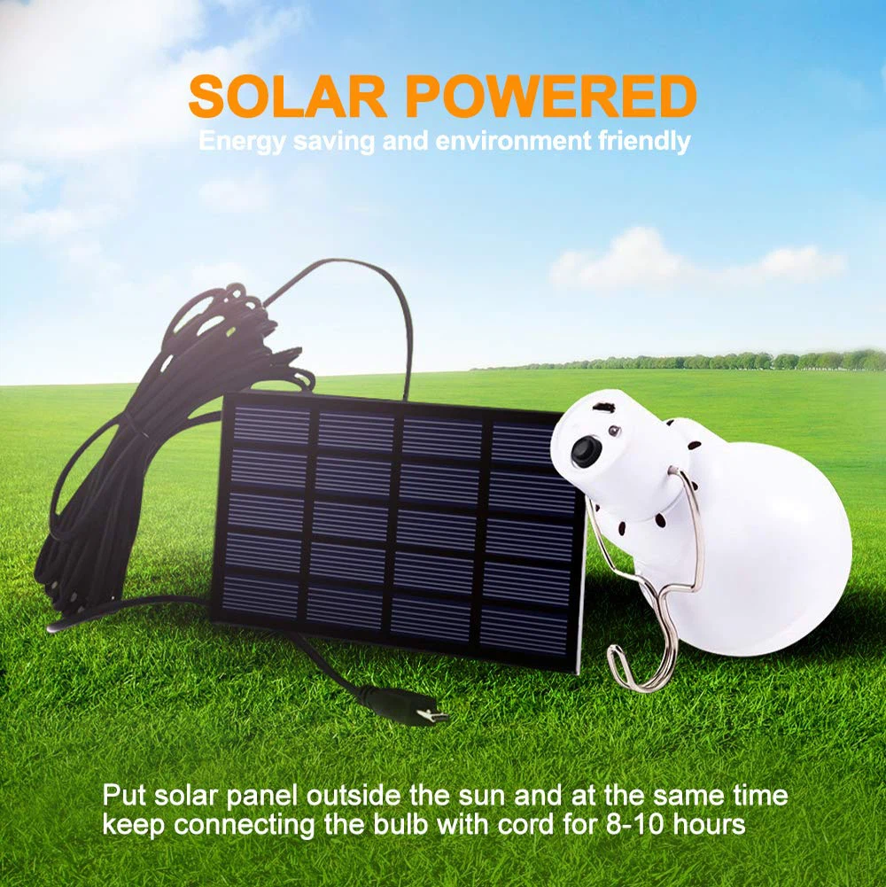 Solar Panel Powered Rechargeable Light Bulbs for Shed1