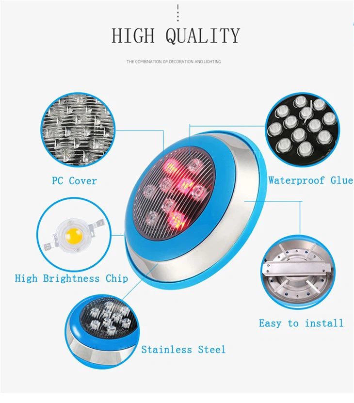 IP68 18W Wall Mounted LED Underwater Lights