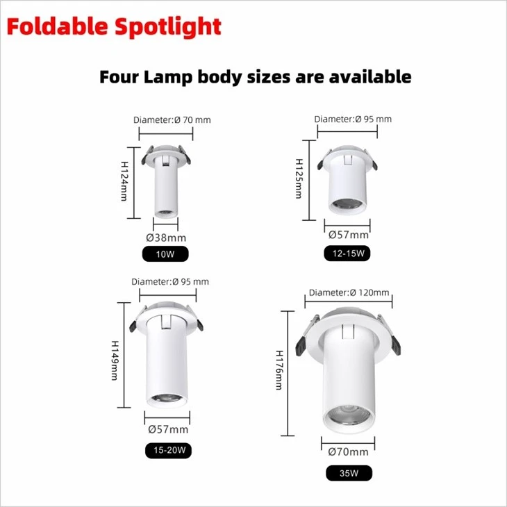 Cob Anti Glare Recessed LED Spotlight Downlight price
